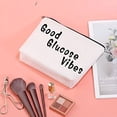 thumbnail image 3 of Zuo Bao Diabetic Supply Bag Type 1 Diabetes Awareness Gift Good Glucose Vibes Cosmetic Bag (Good Glucose Vibes White), 3 of 7