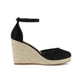 thumbnail image 3 of BLISSFUL STEP Women's Sandals Espadrille Lace Wedge Heels Platform Sandals, 3 of 7