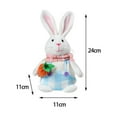 thumbnail image 4 of Cute Rabbit Figurine Decorative Ornament Art for Anniversary Office Decor Male, 4 of 9