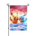 thumbnail image 1 of Bandera de jardín de temporada de Pikachu, bandera de patio de doble cara, bandera navideña para decoraciones navideñas al aire libre, 1 of 8