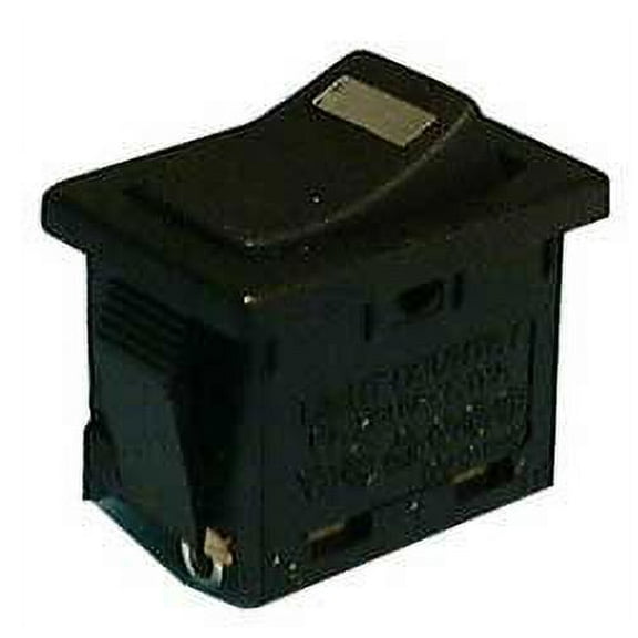 Lighted Rocker, SPST 5A @125V, On-Off, BK w/ Red LED - 30-10083