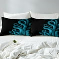 thumbnail image 3 of Erosebridal Teenager Octopus Duvet Cover Toddler,Black Blue Bedding Sets,Breathable Reversible Duvet Cover Toddler,Sealife Room Decorative,2pcs(No Comforter), 3 of 7