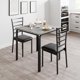thumbnail image 4 of Yeshouse juego de comedor compacto de 3 piezas, mesa cuadrada con 2 sillas de respaldo metálico, ideal para cocina, apartamento o habitaciones pequeñas, ahorra espacio y es fácil de montar, 4 of 8