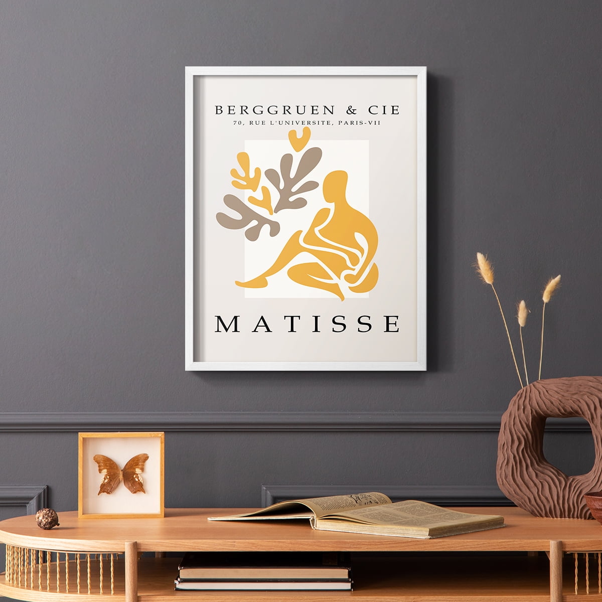 Matisse CCCXXXV in White Solid Wood 8 x 10 Framed Print