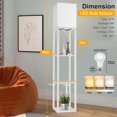 thumbnail image 4 of Lámpara de pie PARTPHONER de 160 cm blanca con bombilla LED de 3 colores, 4 of 7