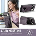 thumbnail image 6 of Allytechgroup Wallet Case for Google Pixel 7A, RFID Blocking Premium PU Leather Cards Holder Retro Shockproof Scratch Resistance Phone Case for Women Men, Purple, 6 of 9