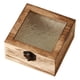 thumbnail image 3 of Caja de almacenamiento de madera organizadora de regalos resistente con tapa de vidrio caja de regalo decorativa para Cuadrado marrón claro, 3 of 9