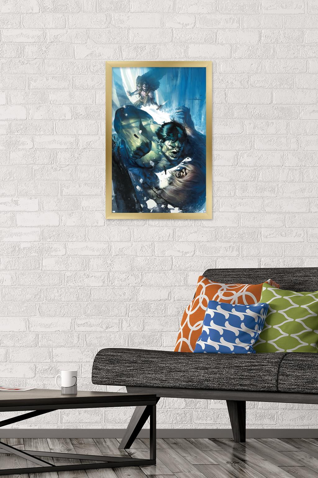 Marvel Kraven The Hunter - Incredible Hulk #11 Wall Poster, 14.725" x 22.375" Framed