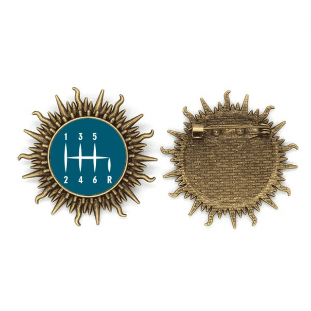 Frenos y contrapesos Pin de gancho de metal vintage con forma de sol Unbranded M