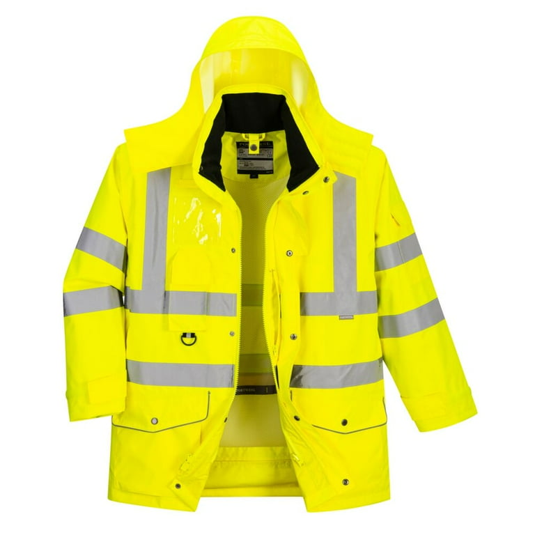 Portwest High Visibility 7-in-1 Waterproof Traffic Safety Jacket