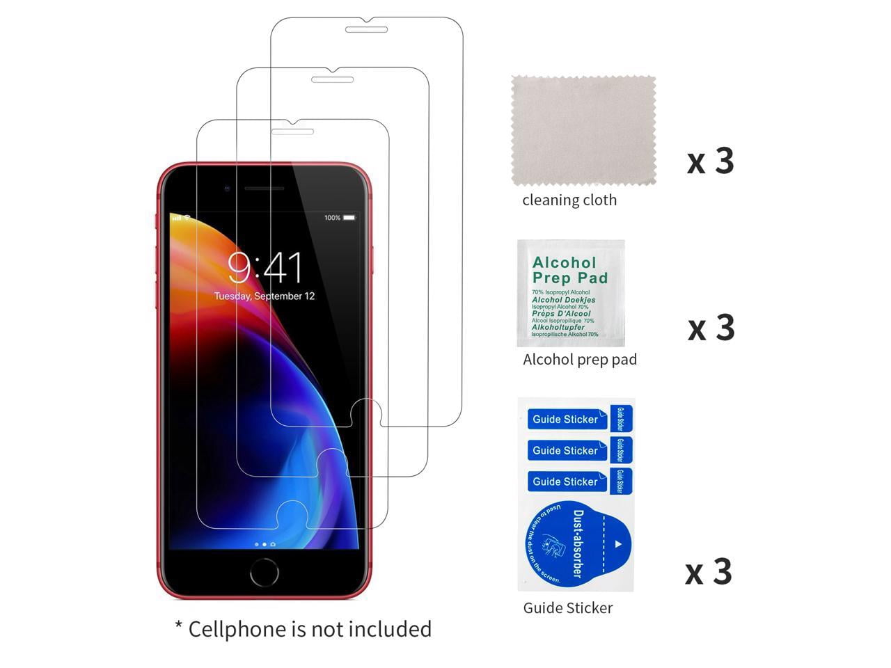 3pcs Tempered Glass Film For Apple Iphone 8 Plus Iphone 7 Plus Iphone 6 Plus Screen Protector 5 5 Walmart Com