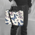 thumbnail image 6 of PUREYAH Laptop Case Bag with Compartments for Women, Vintage Doodle Butterflies Art Lightweight Computer Tote Bag for Men Travel Work 13 inch, 6 of 7