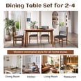 thumbnail image 4 of Bellemave Dining Table Set for 4, Solid Wood 5-Piece Farmhouse Kitchen Table Set, 4 Upholstered Chairs and 1 Rectangle Table for Kitchen, Dining Room (Brown+Gray), 4 of 10