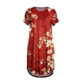 thumbnail image 4 of MEICHEN Women's Summer Sleepshirts Nightgowns for Women Soft Cotton Sleepshirt Short Sleeve Dress Casual Ladies Sleepwear Womens Home Essentials Fashion Clothing, 4 of 4