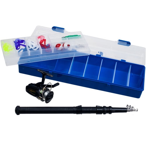 Gone Fishing Telescopic Rod with Reel and Tackle Box Set