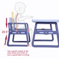 thumbnail image 3 of Topcobe Kids Desk Set with 2 Chairs & 1 Tables Set, Blue, 3 of 7