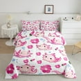 thumbnail image 2 of Erosebridal Cute Axolotl Comforter Set Full Size Cherry Blossoms Bedding Set Flower Floral Comforter Cartoon Salamander Kawaii Ocean Sealife Quilt Set, 2 of 7