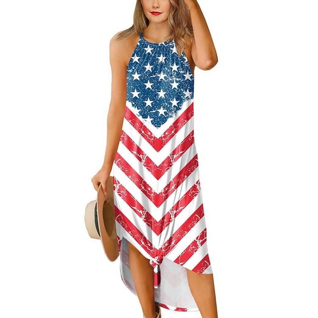 Nouveau Sans Manches Imprimé Floral Longue Robe Imprimé Plage Irrégulière Grande Robe de Balançoire