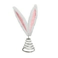 thumbnail image 2 of Easter Bunny Ear Tree Topper Decoration, Holiday Easter Tree Decor Featuring Fluffy White Bunny Ears and Carrot Accent for Festive Spring Home and Tabletop Display Blahzhy | Multicolor, 2 of 7