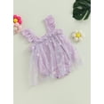 thumbnail image 3 of GXFC Infant Baby Girl Rompers Dress Newborn Girl Summer Sleeveless  Mesh Patchwork Tulle Jumpsuit One Piece Princess Dress Bodysuit 0-24M, 3 of 8