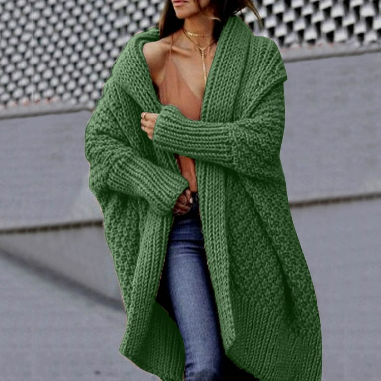 Hooded cardigan wool hotsell coat loose overcoat