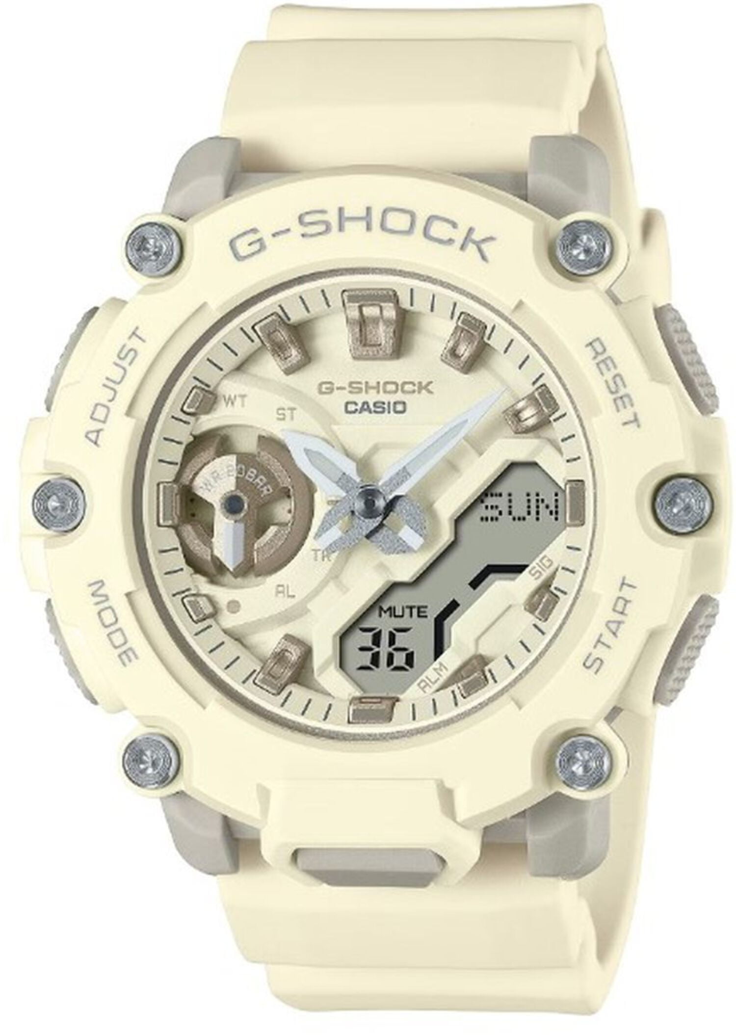 Casio Baby-G BGA-260 Digital Analog Off White Sports Shock Watch