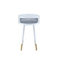 thumbnail image 3 of Sonria Natural White Round Accent Table Modern Storage Side Table for Home Decor, 3 of 5
