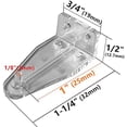thumbnail image 2 of Qianli 8pcs Hold Down Bracket Clear Plastic Bottom Rail Hold Clips for 1inch Mini Blinds, 2 of 5