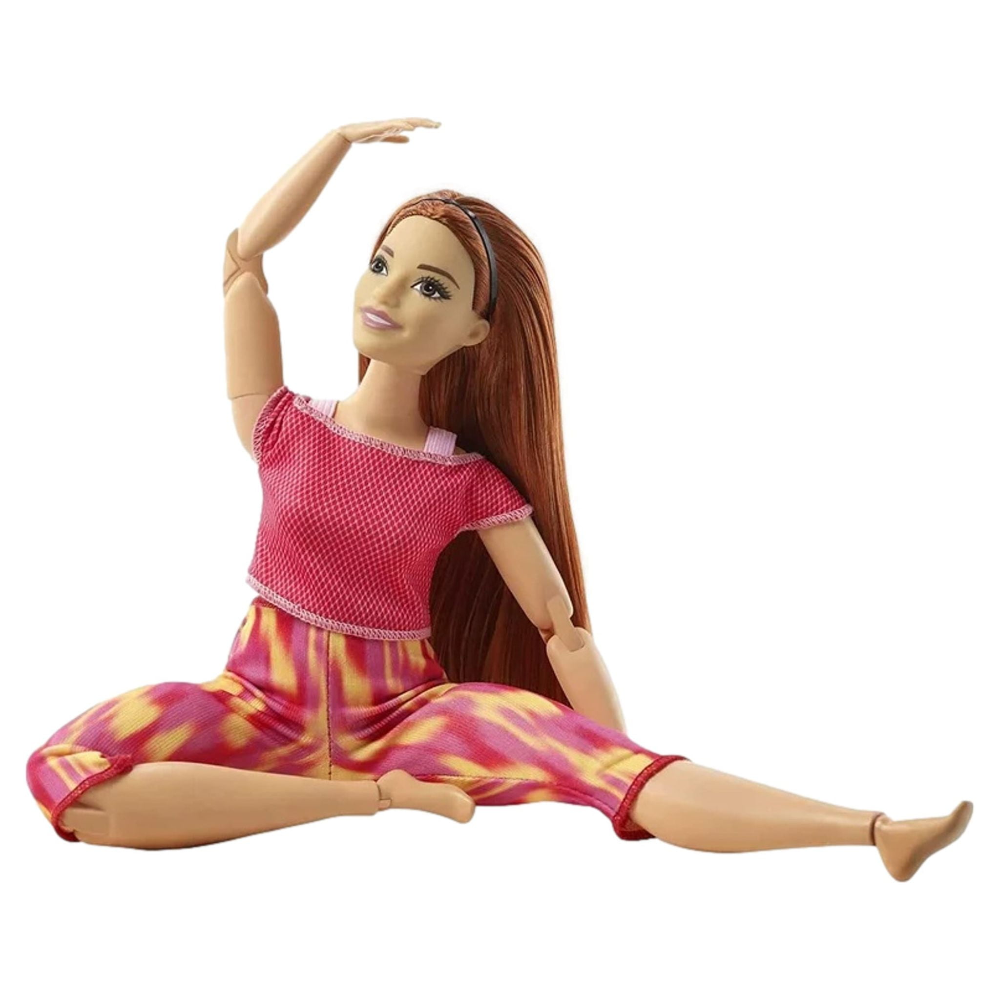 Barbie Made to Move Dolls with 22 Joints and Yoga Clothes, Floral, Pleach