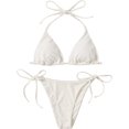 thumbnail image 1 of Bikini halter con tanga para mujer con tirantes y tirantes Blanco G Blanco G Xishao ropa, 1 of 2