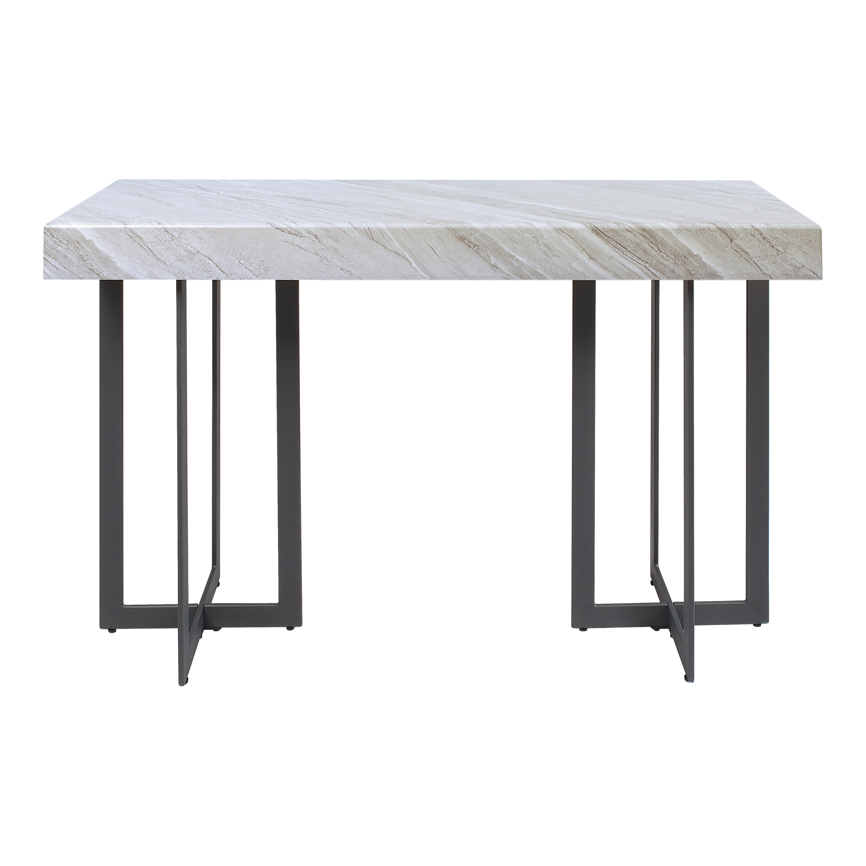 Furniture of America Ariadne 1-Drawer Wood Gray and Gun Metal Sofa Table