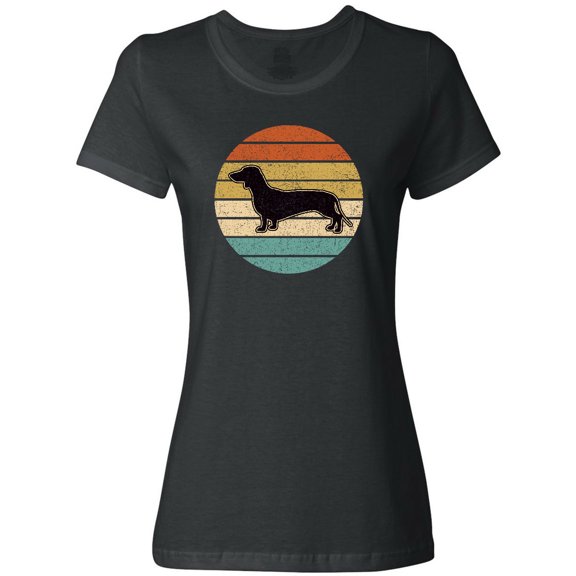 Inktastic Dachshund Dog Retro Sunset Women's T-Shirt