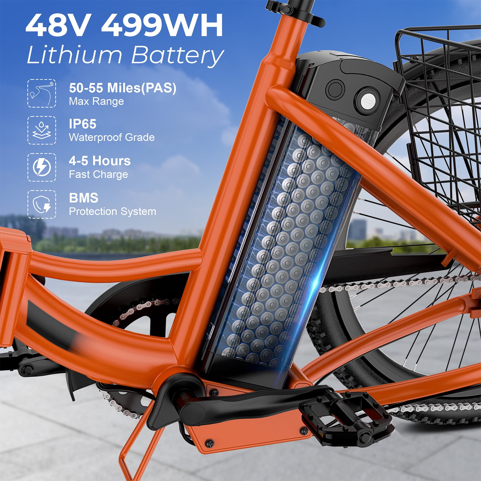 ANCHEER Electric Tricycle for Adults,24" Folding Electric Trike,3 Wheels Electric Bicycle Bikes,350W Step-Thru Etrike with 48V/499Wh Removable Battery,15.5MPH & 55Miles Electric Bike UL2849