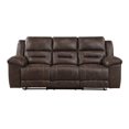 thumbnail image 6 of Lexicon Hazen Microfiber 2pc Set Sofa+ Loveseat in Dark brown, 6 of 14