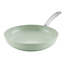 Circulon Halo with LaserDefense 10" Ceramic Nonstick Frying Pan, Dishwasher Safe, Induction and Oven Safe to 500°F, Sage