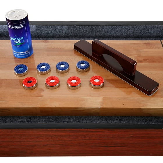 Hathaway Challenger Shuffleboard Table W Dark Cherry Finish