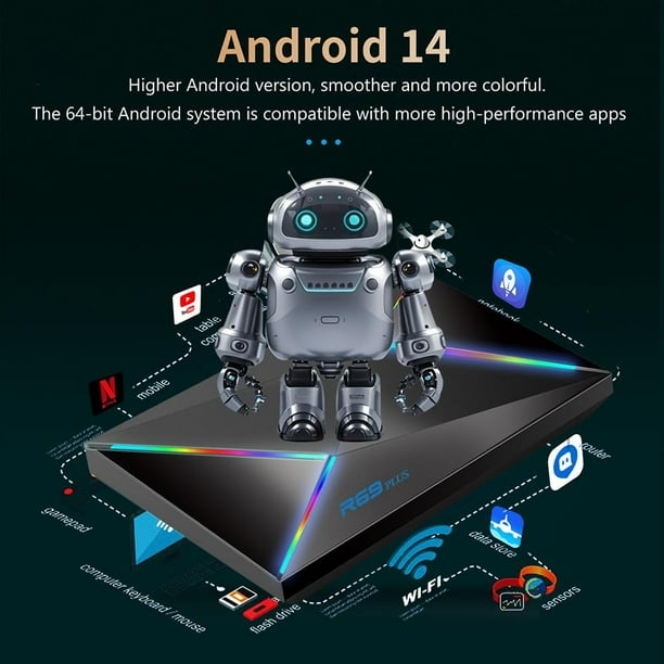 EASYTONE Android 14.0 TV Box 2025, Android TV Box 4GB RAM 32GB ROM