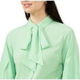 thumbnail image 2 of Riley Rae Camille Tie Neck Blouse Light Pastel Green XS, 2 of 3