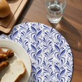 thumbnail image 3 of Purple Flower Pattern Round 15 Inch Placemats Set of 8, Vintage Floral Botanical Simple HeatResistant Non Slip Place Mats for Dining Table, Wipeable Braided Kitchen Table Mats for Housewarming, 3 of 9