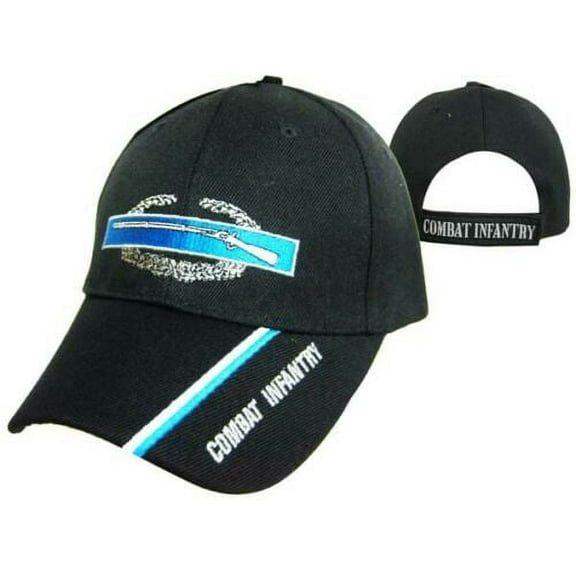 US Army Combat Infantry Black Hat Ball Cap Licensed