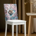 thumbnail image 2 of TSOVTHRID Otter Cherry Blossom Print Dining Chair Back Cover Kitchen Chairs Cover Decorative Chair Protector Slipcovers for Home Hotel Office Farmhouse Decoration, Set of 2, 2 of 7