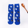 thumbnail image 1 of Calcetines de algodón de tubo medio con combinación de colores interesante y aguacate, con patatas fritas y huevo, estilo europeo y americano, para mujer, 1 of 1