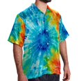 thumbnail image 2 of tie dye119 Men's Short Sleeve Casual Printed Button Down Beach Shirt Summer Unisex Top, 2 of 6