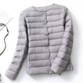 thumbnail image 2 of Lovskoo 2024 Womens Winter Coats Quilted Jacket Lightweight Round Neck Comfortable Long Sleeve Coat Cotton Padded Outerwear Gray, 2 of 4