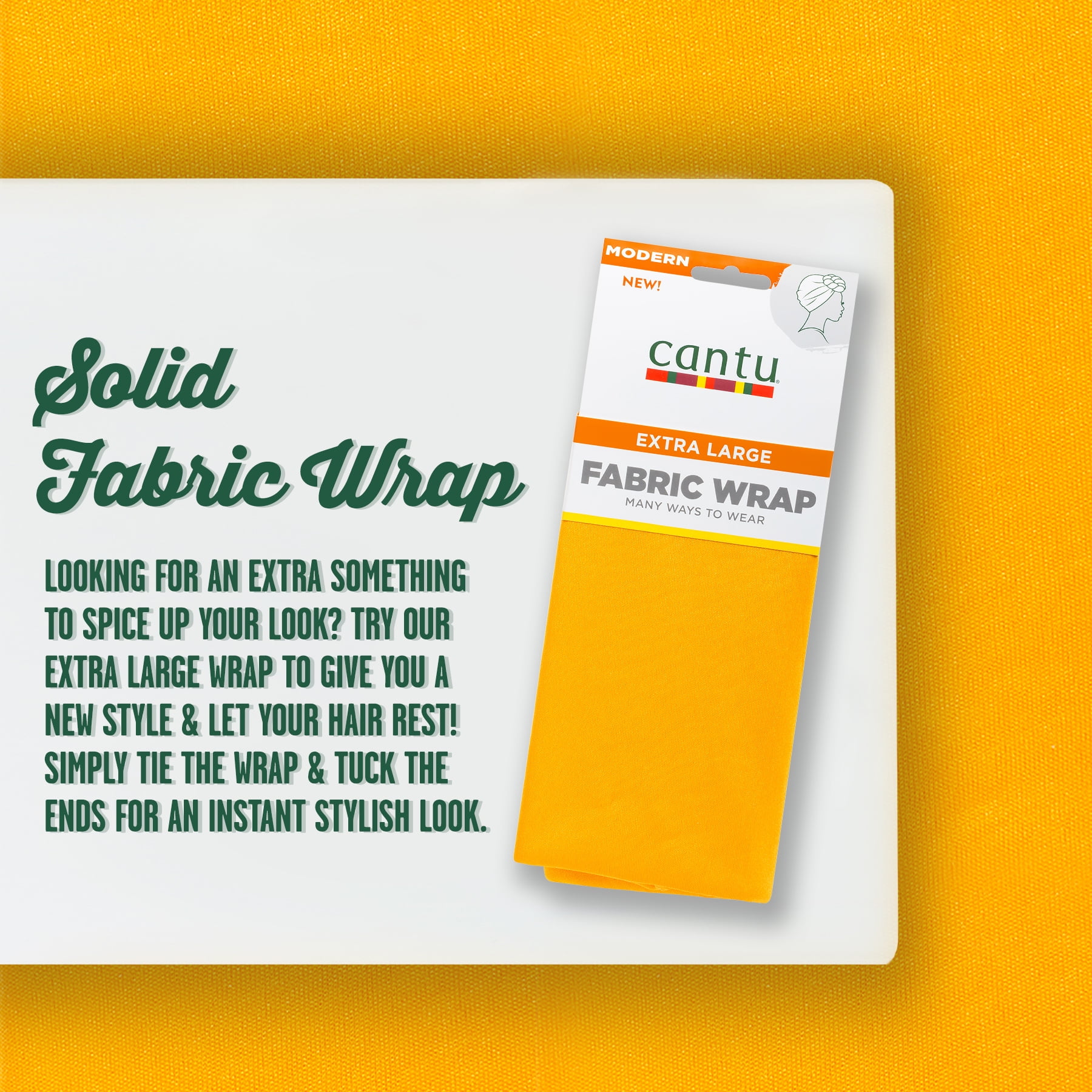 Cantu Fashion Fabric Headwrap, Yellow