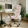 thumbnail image 3 of Xixirimido Rabbit Butterfly Tulip Easter Egg Print Office Chair Covers, Stretch Computer Chair Cover, Universal Boss Chair Covers Rotating Chair High Back Chair Slipcover for Home Office, Large, 3 of 6