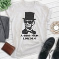 thumbnail image 2 of Abraham Lincoln T-shirt, Unisex Women's Men's Shirt, A-bro-ham Lincoln Funny History Buff Party Gift, Heather Ash, Medium, 2 of 6