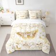 thumbnail image 2 of Castle Fairy Animal Moth Bedding Comforter Set 7pcs for Female Men Women,Vintage Tree Leaves Queen Bedding Sets Super Cozy,Gothic Style Queen Sheet Sets,Breathable Home Decor,Reversible, 2 of 8