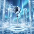 thumbnail image 4 of Pedestal Fan Adjustable Height, 8 Speeds, 360° Rotating Air Circulation Standing Fan, Quiet Floor Fan with Retractable Pole for Home Bedroom Office Cooling Ventilation, 4 of 5