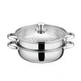 thumbnail image 2 of Steamer Cooking Steam Vegetable Kitchen Stainless Steel Pot Metal Face Steamer, 2 of 9